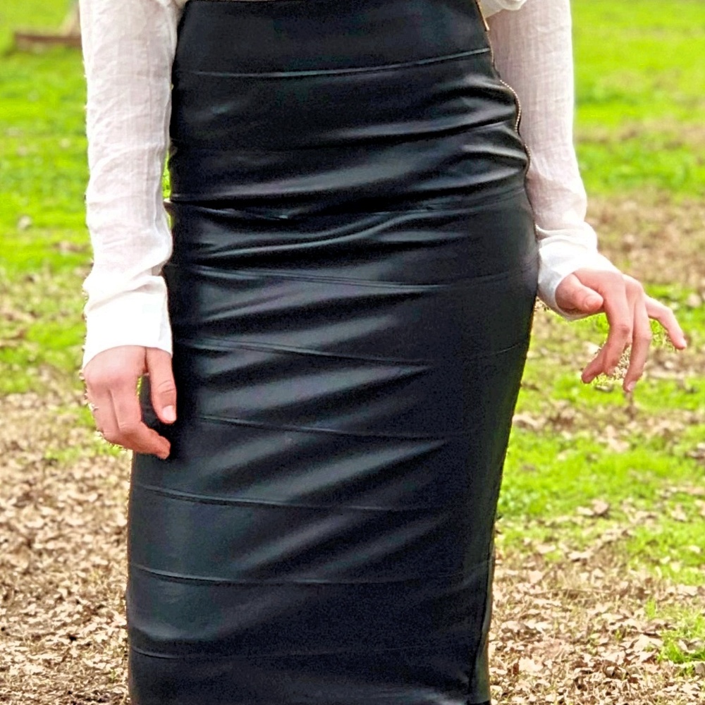 Vegan Leather Skirt